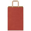 vidaXL Papiertragetaschen 250 Stk. mit Henkeln Rot 21x11x31 cm