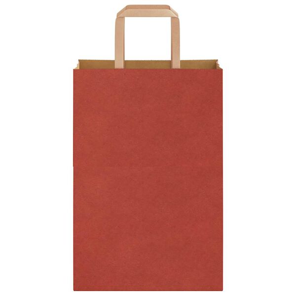 vidaXL Papiertragetaschen 250 Stk. mit Henkeln Rot 21x11x31 cm