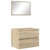 vidaXL Badezimmerm&ouml;bel-Set Sonoma-Eiche Holzwerkstoff