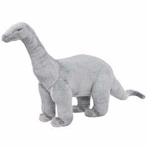 vidaXL Pl&uuml;schtier Brachiosaurus Stehend Pl&uuml;sch Grau XXL