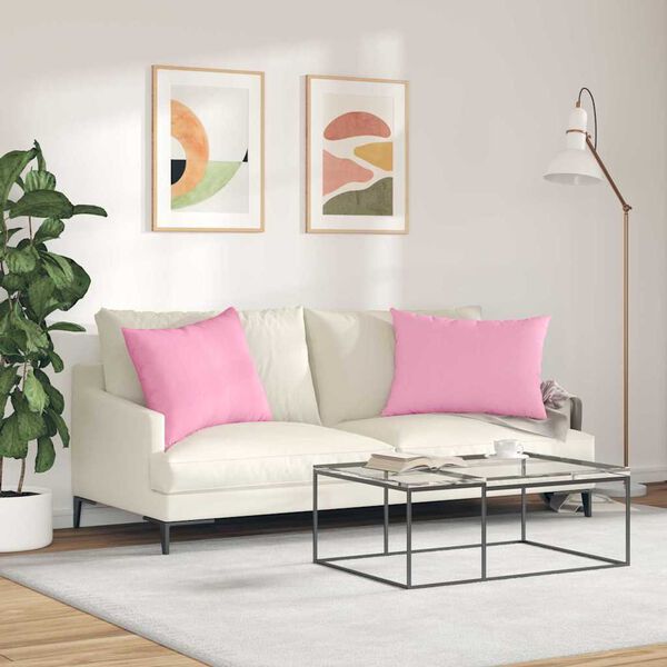 vidaXL Sofakissen 2 Stück Rosa 70 x 50 cm Stoff