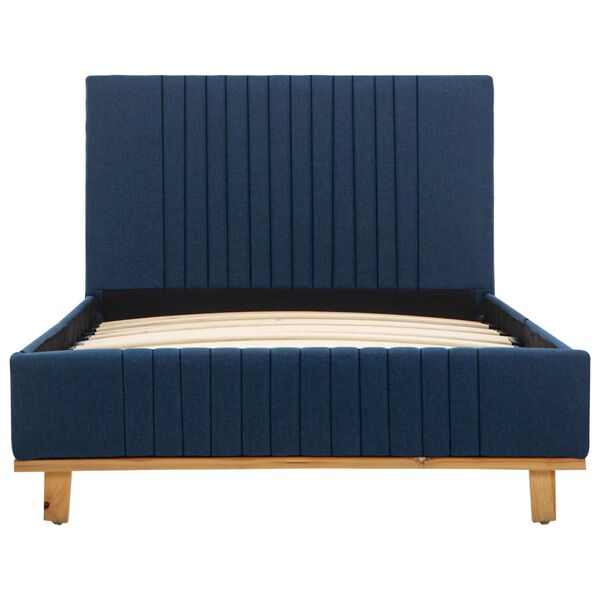 vidaXL Bettgestell Blau Stoff 90x200 cm