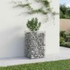vidaXL Gabionen Hochbeet Silber 50 x 50 x 80 cm Verzinkter Stahl