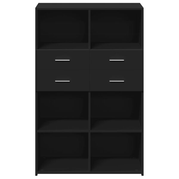 vidaXL Highboard Schwarz 80x42,5x124 cm Holzwerkstoff
