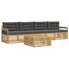 vidaXL Outdoor-Sofagarnitur 5 Stk. Wei&szlig; und Anthrazit