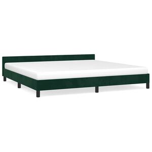 vidaXL Bettgestell ohne Matratze Dunkelgr&uuml;n 200x200 cm Samt