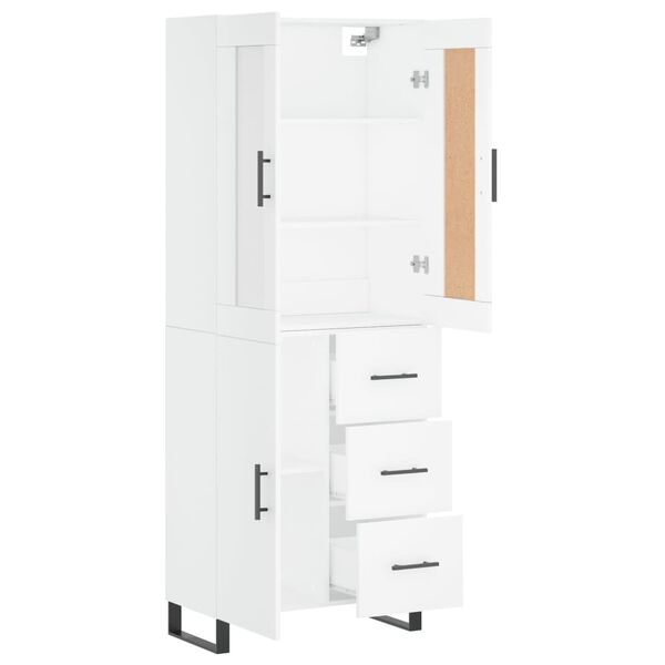 vidaXL Highboard Wei&szlig; 69,5x34x180 cm Holzwerkstoff