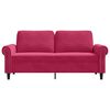 vidaXL 2-Sitzer-Sofa Weinrot 140 cm Samt