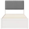 vidaXL Bettgestell mit gepolstertem Kopfteil Hellgrau 100 x 200 cm