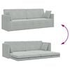 vidaXL Boden-Sofa-Bett Hellgrau 213 x 70 x 77 cm Samt