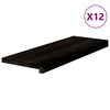 vidaXL Treppenstufen 12 Stk. Dunkelbraun 70x25x2 cm Massivholz Eiche