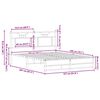vidaXL Bettgestell ohne Matratze Sonoma-Eiche 150x200 cm Holzwerkstoff