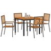 vidaXL Garten Essgruppe 5 pcs Grau und Braun Poly-Rattan