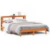 vidaXL Massivholzbett ohne Matratze Wachsbraun 135x190 cm Kiefernholz