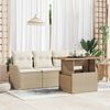 vidaXL Garten-Sofa-Set mit Kissen 5 pcs Beige und Creme