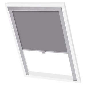vidaXL Verdunkelungsrollo Grau CK02 GGL und GGU