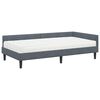 vidaXL Eckbettgestell mit Matratze Sonstiges 2 pcs Grau Samt