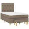 vidaXL Boxspringbett mit Matratze Taupe 120x200 cm Stoff