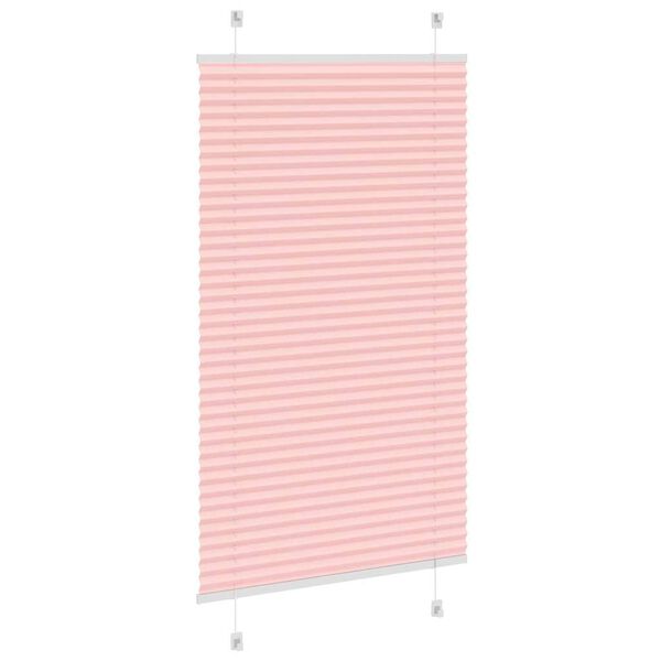 vidaXL Plissee Rosa 80x100 cm Stoffbreite 79,4 cm Polyester