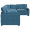 vidaXL Modulares Sofa mit Kissen Samt Blau