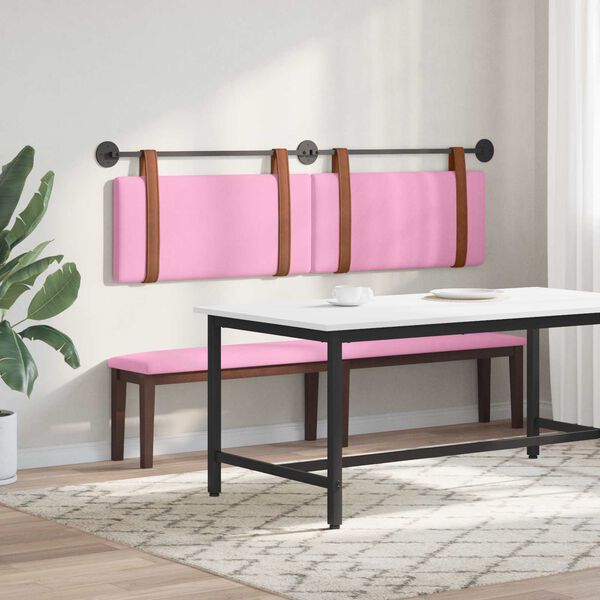 vidaXL H&auml;ngevorderseite Wandmontiert Rosa 170 x 55 x 5 cm Antikes PU