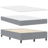vidaXL Boxspringbett mit Matratze Hellgrau 120 x 190 cm Stoff