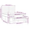 vidaXL Boxspringbett mit Matratze Taupe 140x190 cm Stoff