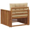 vidaXL Outdoor-Sofagarnitur Massives Akazienholz und Polyester Natur