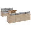 vidaXL Garten-Sofa-Set mit Speicher 8 pcs Beige Poly Rattan