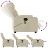 vidaXL Massagesessel mit Relaxfunktion, Kunstleder, Creme