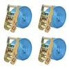 vidaXL Ratschen-Spanngurte 4 Stk. 2 Tonnen 6m&times;38mm Blau