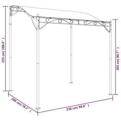 vidaXL Markise Creme 2x2,3 m 180 g/m² Stoff und Stahl
