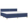 vidaXL Boxspringbett mit Matratze Blau 200x200 cm Stoff