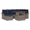 vidaXL Gartensofa-set 7 stk. Grau Poly-Rattan