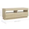 vidaXL TV-Schrank mit LED-Leuchten Sonoma-Eiche 200x35x40 cm