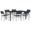 vidaXL Gartenm&ouml;bel Set 7 stk. Anthrazit Stahl