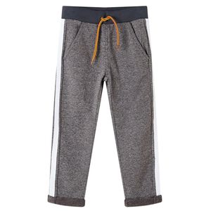 vidaXL Kinder-Trainingshose Dunkelgrau Melange 116