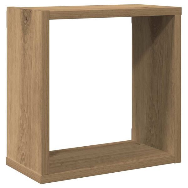 vidaXL W&uuml;rfel-Wandregale 6 Stk. Artisan-Eiche 30x15x30 Holzwerkstoff