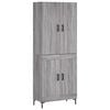 vidaXL Highboard Grau Sonoma 69,5x34x180 cm Holzwerkstoff