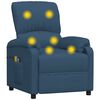 vidaXL Massagesessel mit Aufstehhilfe Blau Stoff