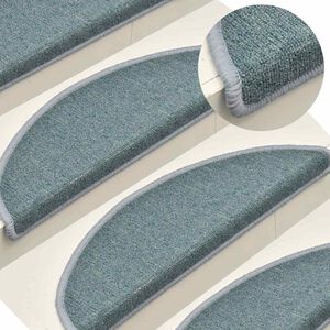 vidaXL Stufenmatten 15 Stk. 56x17x3 cm Seeblau Halbrund