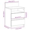 vidaXL Nachttische 2 Stk. mit 2 Schubladen Grau Sonoma 40x33x60 cm