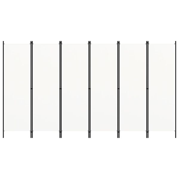 vidaXL 6-tlg. Raumteiler Weiß 300x180 cm