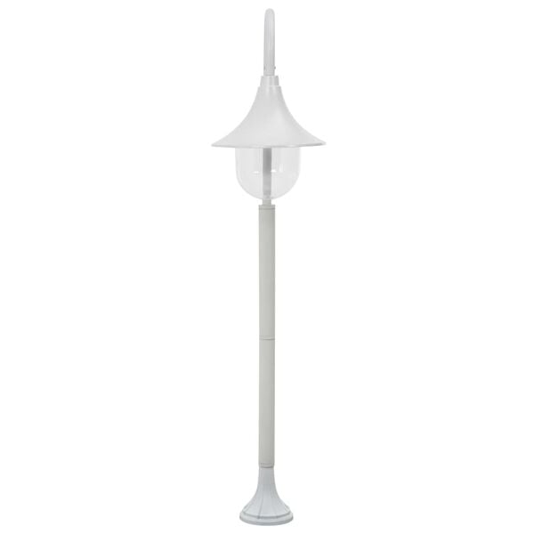 vidaXL Garten-Pollerleuchte E27 120 cm Aluminium Weiß