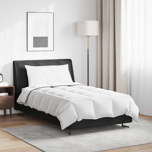 vidaXL Winterbettdecke mit Kissen 2 pcs Wei&szlig; Daunenfeder