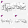 vidaXL Outdoor-Sofagarnitur mit Kissen 9 pcs Natur und Beige