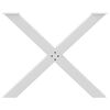 vidaXL Esstischbeine X-Form 2 Stk. Wei&szlig; 90x(72-73) cm Stahl