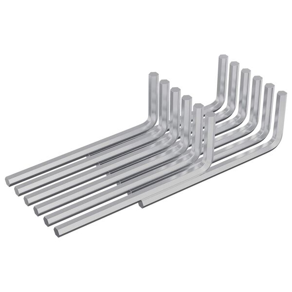 vidaXL Inbusschl&uuml;ssel 12 pcs Silber 32 x 86 mm Stahl