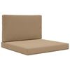 vidaXL Sofakissen f&uuml;r drau&szlig;en Polyester Taupe 80 x 80 cm