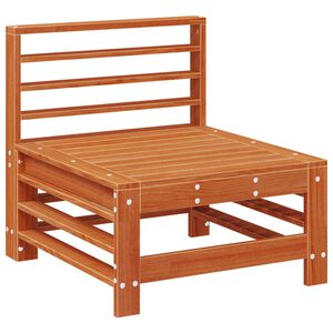 vidaXL Garten Mittelssofa Massives Kiefernholz Wachsboden Kiefer